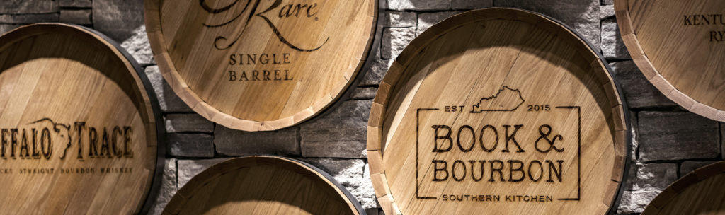 Barrels at Book & Bourbon Southern Kitchen